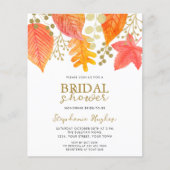 Budget Herbst lässt Bridal Dusche Einladung (Vorderseite)