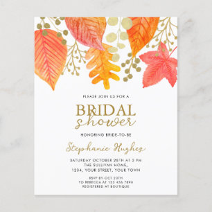 Budget Herbst lässt Bridal Dusche Einladung