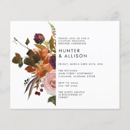 Budget Herbst Paare Dusche Einladung Flyer