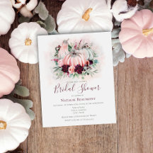 Budget Herbst Pumpkin Bridal Dusche Einladung