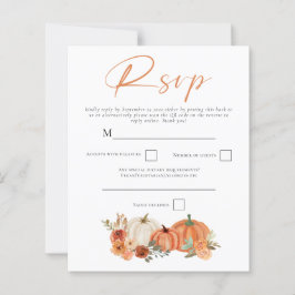 Budget Herbst Pumpkins QR Code Wedding RSVP