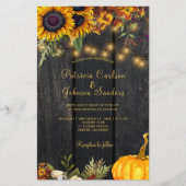 Budget Herbst QR-Code RSVP Hochzeits-Einladung (Vorderseite)