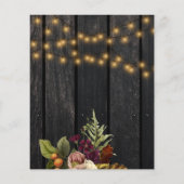 Budget Herbst rustikale Holzhochzeit Einladung (Rückseite)