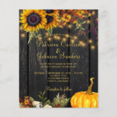 Budget Herbst rustikale Holzhochzeit Einladung Flyer (Vorne)