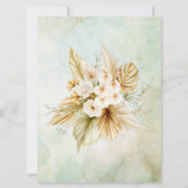 Budget Herbst Wasserfarbe einfache Hochzeit Einladung (Rückseite)