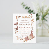 BUDGET-Herbstlaub Pumpkins Hochzeitseinladung (Stehend Vorderseite)