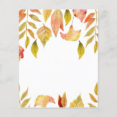 Budget Herbstleaves Wedding RSVP Card (Rückseite)