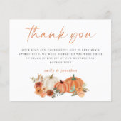 Budget Herbstpumpen Foto Hochzeit Danke (Vorderseite)