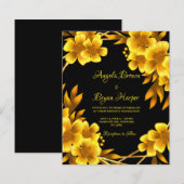 Budget Herbstromantik Gold gelb blumengeometrisch (Vorne/Hinten)