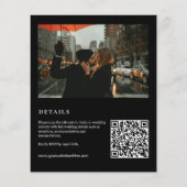 Budget Herbstwald Foto QR Code Hochzeit einladen (Rückseite)