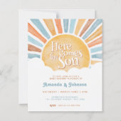 Budget Here Comes the Son Boho Baby Shower (Vorderseite)