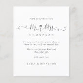 Budget Herr Key Script Wedding Danke (Vorderseite)