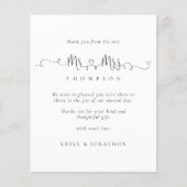 Budget Herr Rings Script Wedding Danke (Vorderseite)