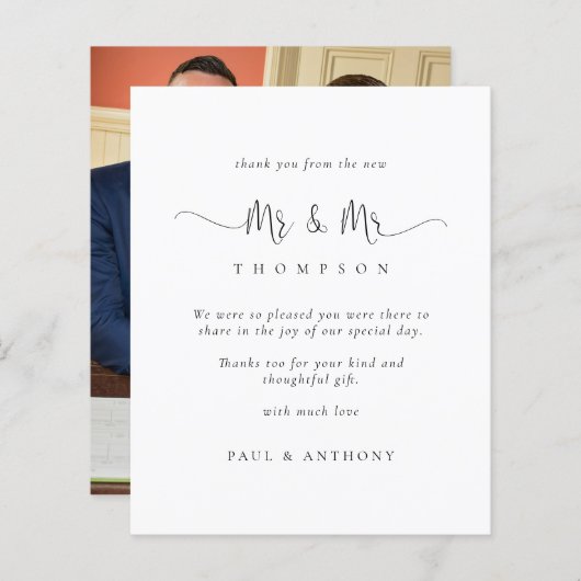 Budget Herr Script Foto Gay Wedding Vielen Dank (Vorne/Hinten)