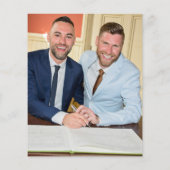 Budget Herr Script Foto Gay Wedding Vielen Dank (Rückseite)