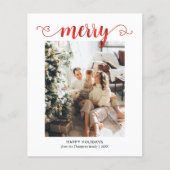 BUDGET Herz Red Merry Script Foto Weihnachten (Vorderseite)
