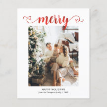 BUDGET Herz Red Merry Script Foto Weihnachten