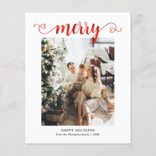BUDGET Herz Red Merry Script Foto Weihnachten