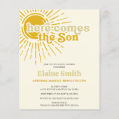 Budget Hier kommt der Sohn Retro Junge Dusche (Vorderseite)