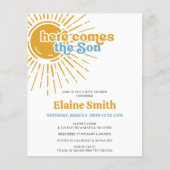 Budget Hier kommt der Sohn Retro Junge Dusche (Vorderseite)