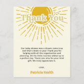 Budget Hier kommt die kleine Babydusche Danke (Vorderseite)