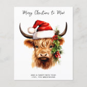Budget Highland Cow Frohe Weihnachten zu MOO Urlau (Vorderseite)