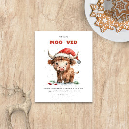Budget Highland Cow neue Adresse Frohe Weihnachten