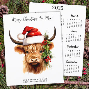 Budget Highland-Rind 2027 Kalender Frohe Weihnacht