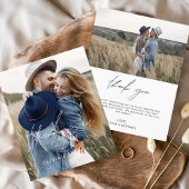 Budget Hochzeit 2 Fotos Danke Karten