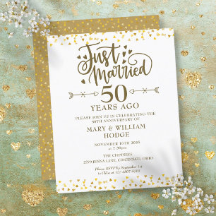 Budget Hochzeit 50. Jubiläums-Einladung
