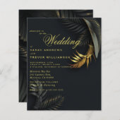 Budget Hochzeit Atemberaubend Schwarz und Gold Fer (Vorne/Hinten)