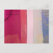 BUDGET Hochzeit Berry Red Lila Watercolor Postkarte (Rückseite)