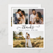 Budget Hochzeit dank Script Foto Collage Card (Vorne/Hinten)