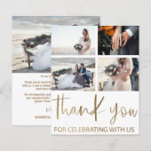Budget Hochzeit Danke Foto Card (Vorne/Hinten)