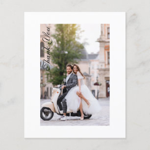 Budget-Hochzeit Danke Foto Modern Elegant Flyer