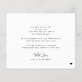 Budget Hochzeit danke Ihnen Foto Typografie Flyer (Hinten)