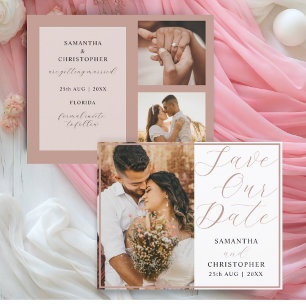 Budget-Hochzeit-Datum-Sparen-Roségold-Foto-Hochzei