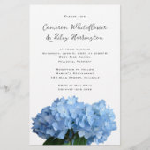 Budget Hochzeit Einladung Blue Hydrangea Blume Flyer (Vorne)