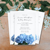 Budget Hochzeit Einladung Blue Hydrangea Blume Flyer