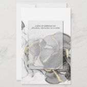 Budget Hochzeit Elegante Black Gold Alkohol Tinte (Rückseite)