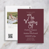Budget-Hochzeit Elegante Herbst-Foto-QR-Code Burgu