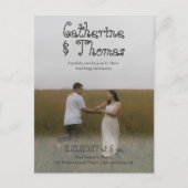 Budget-Hochzeit Fancy Rustikal 3 Foto QR Code Postkarte (Vorderseite)