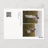 Budget-Hochzeit Fancy Rustikal 3 Foto QR Code Postkarte (Rückseite)