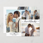 Budget Hochzeit Foto Collage Vielen Dank Script Ca (Vorne/Hinten)