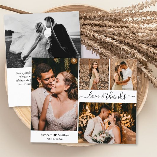 Budget Hochzeit Foto Collage Vielen Dank Script Ca