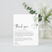 BUDGET Hochzeit Foto Danke Karte (Stehend Vorderseite)