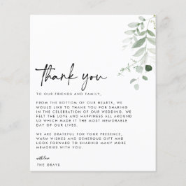 BUDGET Hochzeit Foto Danke Karte