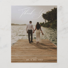 BUDGET Hochzeit Foto Danke Karte