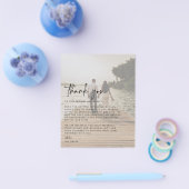 BUDGET Hochzeit Foto Danke Karte (Einzeln)