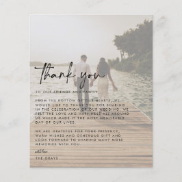 BUDGET Hochzeit Foto Danke Karte